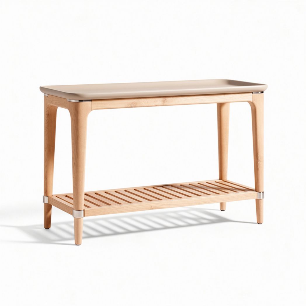 Wooden console table with open shelf for living room 90 x 40 x 75cm