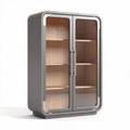 Wooden display cabinet with glass doors for home or office 60 x 30 x 120cm
